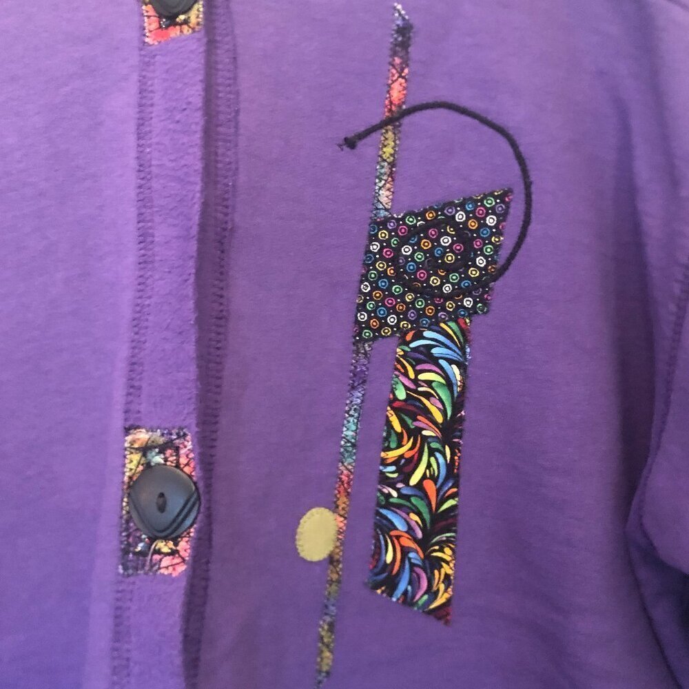 Nuviews Creations Hand-Crafted Patchwork Purple S… - image 4